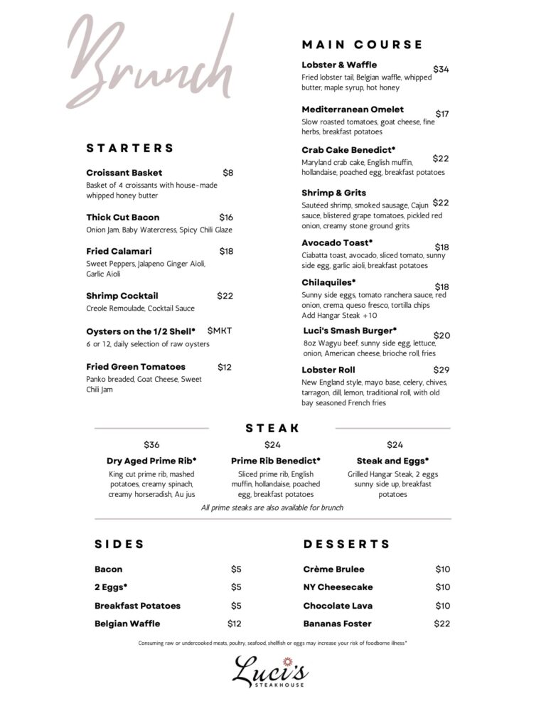 Brunch Luci's Steakhouse